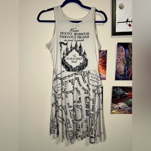 Harry Potter Marauders Map Dress Women’s Size Small